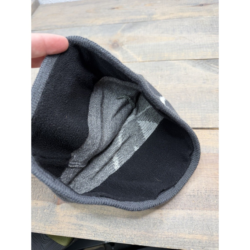 Marmot Logo Beanie Hat Black/Gray Acrylic/Wool Men's Pre-Owned One Size - Picture 3 of 3
